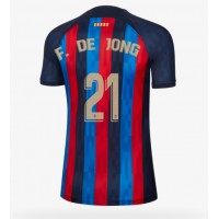 Barcelona Frenkie de Jong #21 Hjemmebanetrøje Dame 2022-23 Kortærmet